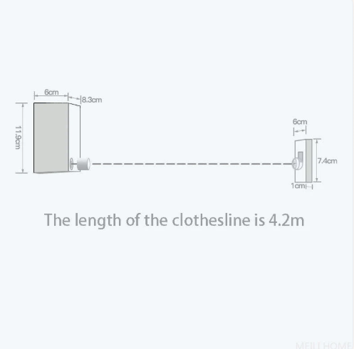 Telescopic Clothesline Clothes Drying Rope