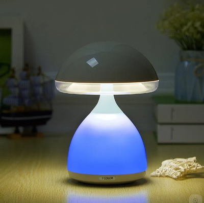 Color Dimming Rechargeable Bedside Mushroom Lamp