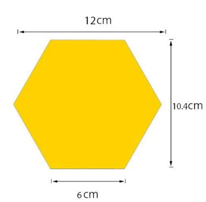 Hexagon Style Acrylic Mirror - Modern Home Decoration [13 pieces]